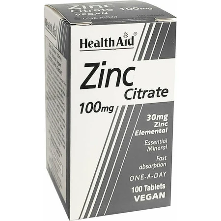 Health Aid Citrato de Zinc 100mg 100 Comprimidos
