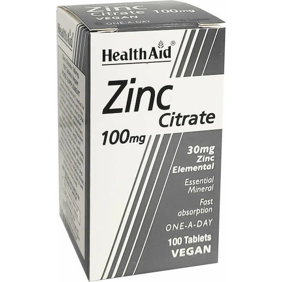 Health Aid Citrato de Zinc 100mg 100 Comprimidos