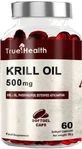 True Health Omega 3 Krill Olie 500mg 60 softgels Niet-gearomatiseerd