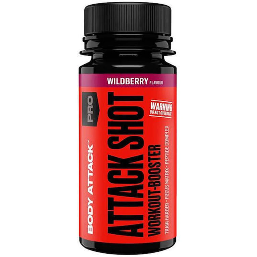 Body Attack Shot Voedingssupplement Speciaal 60ml Wilde Bes