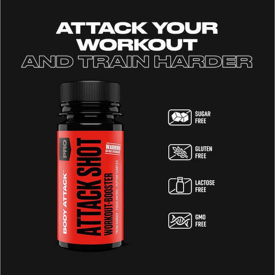 Body Attack Shot Voedingssupplement Speciaal 60ml Wilde Bes