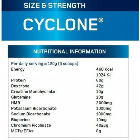 Maximuscle Cyclone met Creatine & Aardbeiensmaak 2.7kg