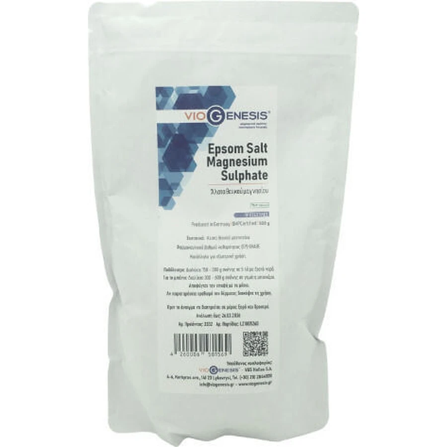 Viogenesis Epsomzout Magnesiumsulfaat 500g zakje