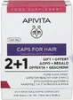 Apivita Caps für Haare Hippophae, Zink & Biotin Nahrungsergänzungsmittel Spezial 3 x 10 Kapseln
