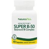 Nature's Plus Super B-50 Vitamine voor energie, versterking van het immuunsysteem en het zenuwstelsel 50mg 60 plantaardige capsules