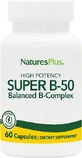 Nature's Plus Super B-50 Vitamin for Energy, Immune & Nervous System Strengthening 50mg 60 veget capsules