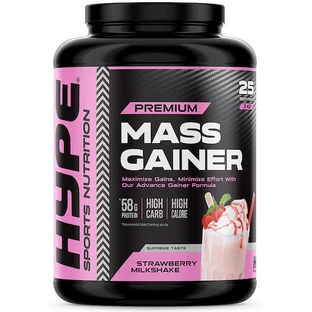 Hype Supplements Premium Mass Gainer cu Aromă Milkshake de căpșuni 3kg
