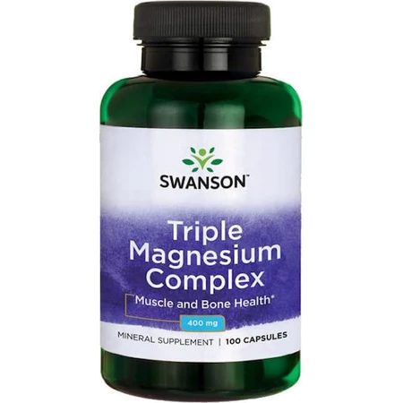 Swanson Triple Magnesium Complex 400mg 100 Capsules