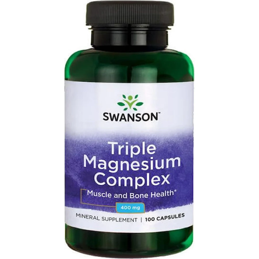 Swanson Triple Magnesium Complex 400mg 100 Capsules