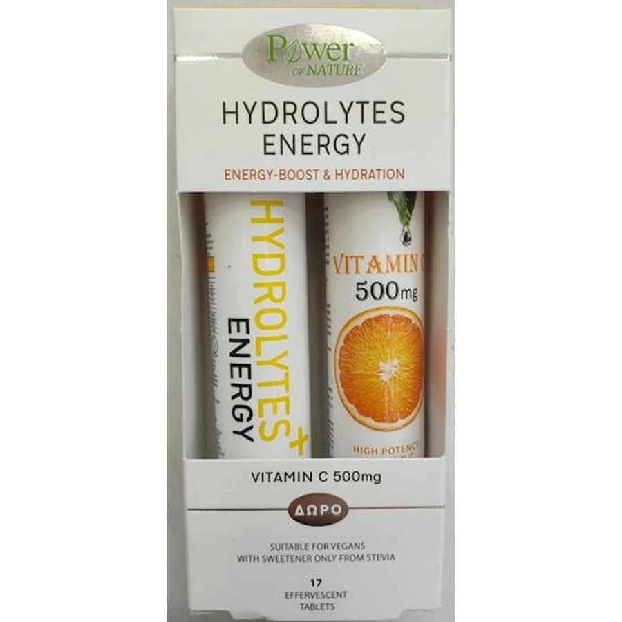 Power Of Nature Hidrolitos Energía y Vitamina C 500mg 2x18,5 comprimido efervescente