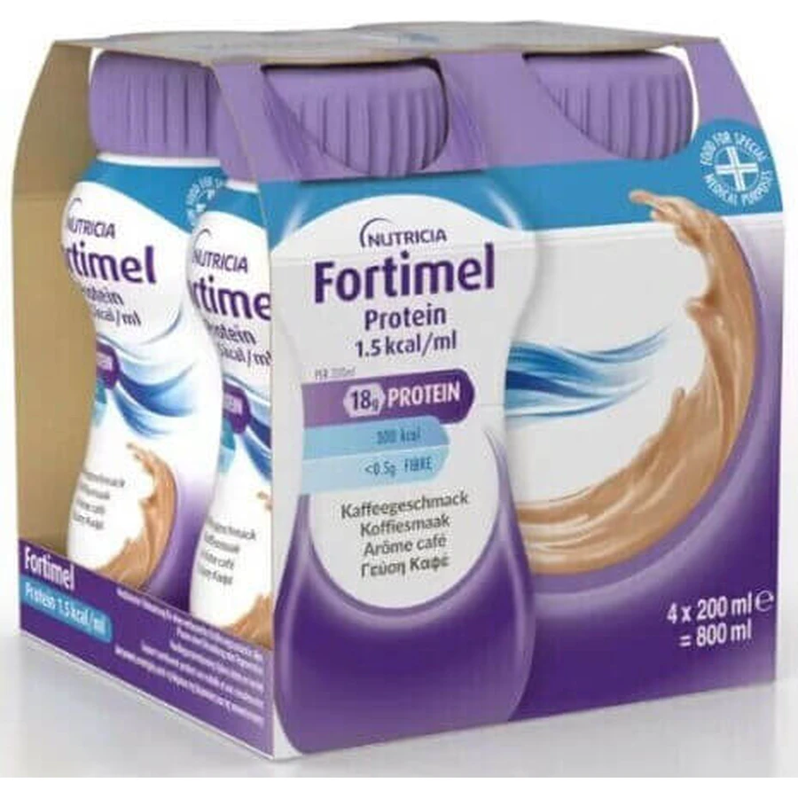 Nutricia Fortimel Protein 1.5kcal Spezial-Nahrungsergänzungsmittel 800ml Kaffee