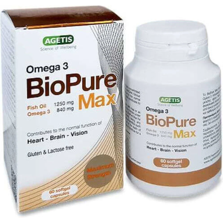 Agetis Biopure Max Fischöl 60 Kapseln, nicht aromatisiert
