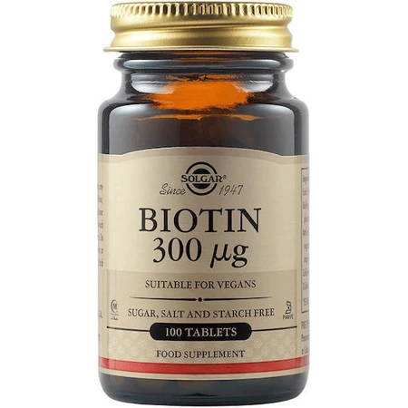 Solgar Biotine Vitamine voor Haar, Huid & Nagels 300mcg 100 x 1 tabletten