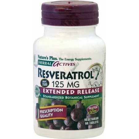 Nature's Plus Herbal Actives Resveratrol Extended Release Dietary Supplement Special 60 tabs