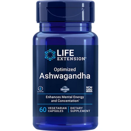 Leben Erweiterung optimierter Ashwagandha Extrakt 60 vegetative Kapseln