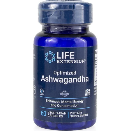 Leben Erweiterung optimierter Ashwagandha Extrakt 60 vegetative Kapseln