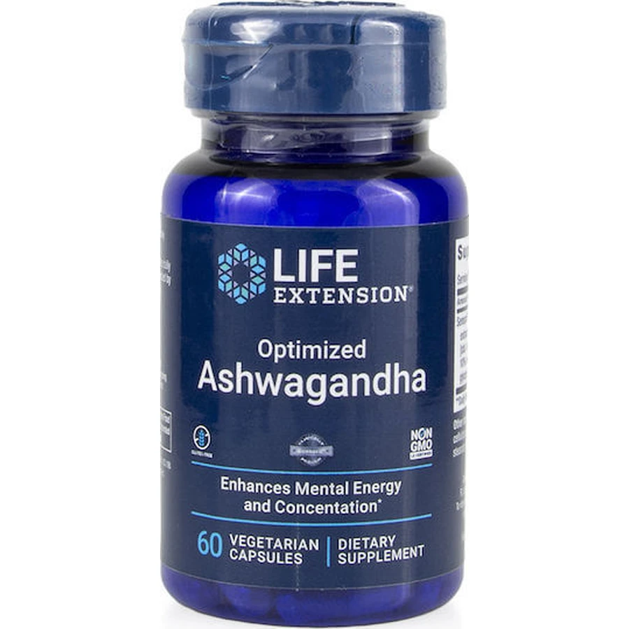 Leben Erweiterung optimierter Ashwagandha Extrakt 60 vegetative Kapseln