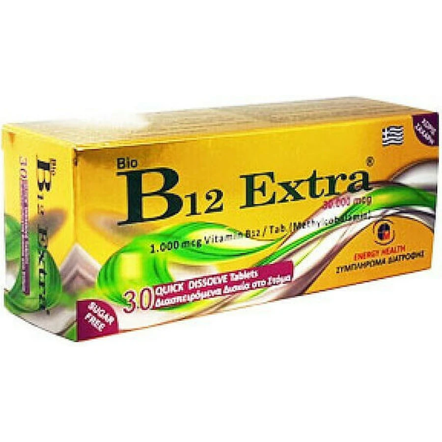 Medichrom Bio B12 Vitamina Extra para la Salud del Sistema Nervioso 1000mcg 30 Comprimidos