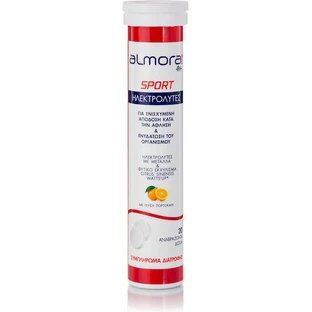almora PLUS® SPORT Electrolitos para mejorar el rendimiento deportivo y la hidratación Naranja 20 pastillas de ef