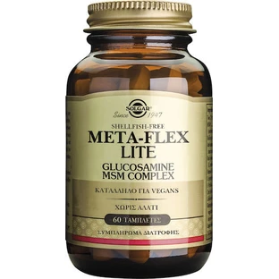 Solgar Meta-flex Lite Glucosamine Msm Complex Shellfish Free Joint & Bone Health Supplement 60 tabs