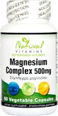 Natural Vitamins Magnesium Complex 500mg 60 herbal capsules