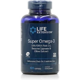 Life Extension Super Omega 3 EPA/DHA Fish Oil EPA/DHA Fish Oil Fish Oil Sesame Lignans and Olive Extract 120 softgels
