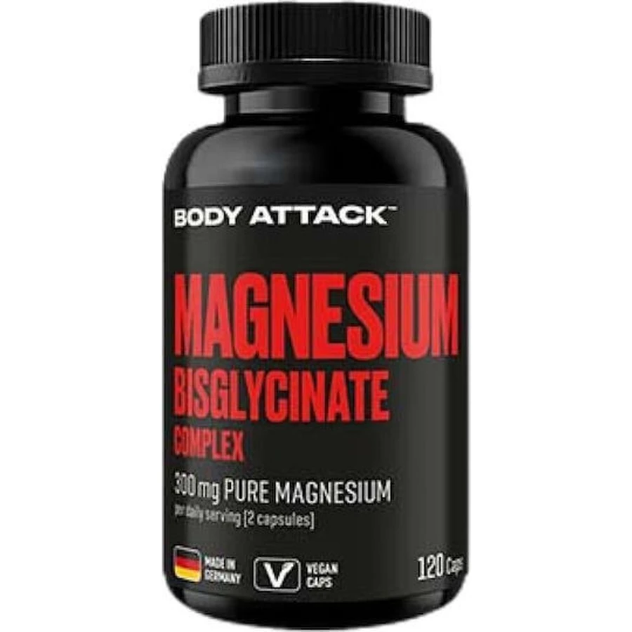 Body Attack Bisglicinato de Magnesio 120 cápsulas vegetales