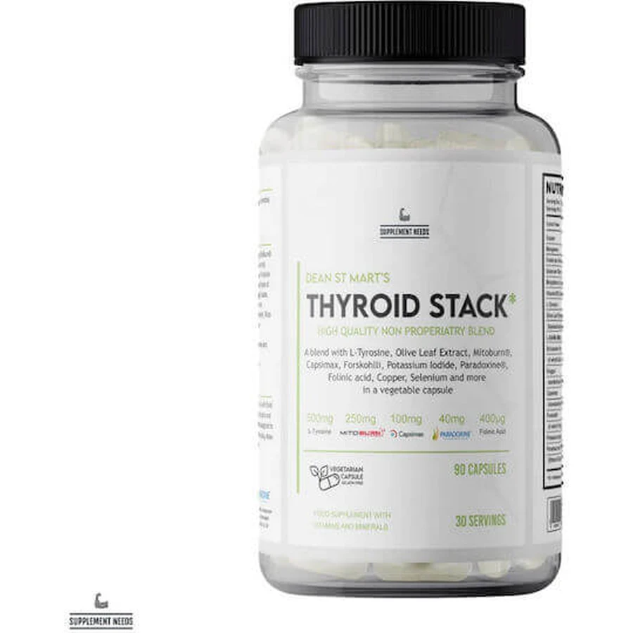 Supplement Needs Thyroid Stack Supplement voor gewichtsverlies 90 plantaardige capsules