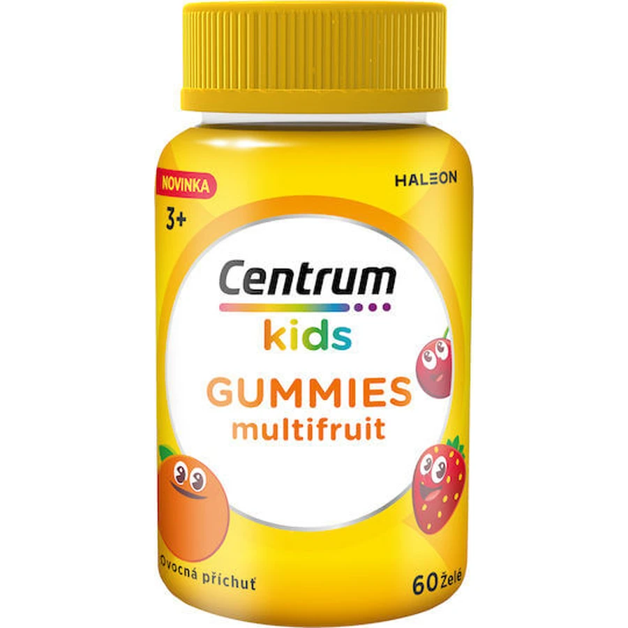 Centrum Kids Gummies Multivitaminas para apoyar el desarrollo saludable del niño para fortalecer el sistema inmunológico Multifruit 60 caramelos de goma