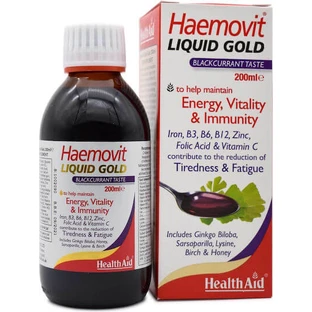 Health Aid Haemovit Liquid Gold Multivitamin for Energy & Immune System Strengthening 200ml