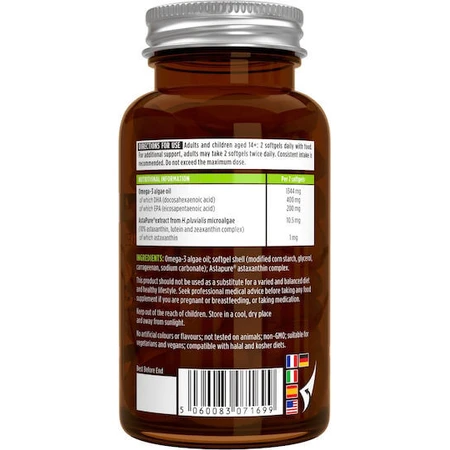 iGennus Vegan Omega-3 & Astaxanthin Fish Oil 180 caps