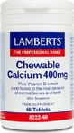 Lamberts Chewable Calcium 400mg 60 Chewable Tablets Lemon Flavor
