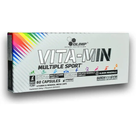Olimp Sport Nutrition Vita Min Multivitamine pour l'énergie, le soutien immunitaire et l'action antioxydante 60 capsules