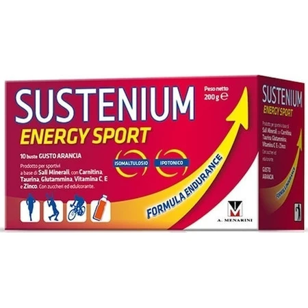 Menarini Sustenium Energy Sport Special Dietary Supplement 10 sachets Orange