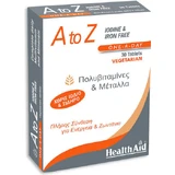 Health Aid A To Z Jod- und eisenfreies Multivitamin zur Stärkung des Immunsystems 30 Tabletten