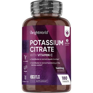 Kaliumcitraat met vitamine C 1460mg 180 tabletten Weightworld