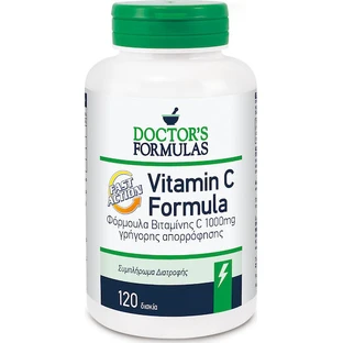 Doctor's Formulas Vitamin C Fast Action 1000mg Vitamin für Immun-Stärkung, Haut & Antioxidans Aktion 1000mg 120 Tabletten