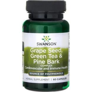 Swanson Druivenpit, Groene Thee & Pijnboomschors Complex 60 caps