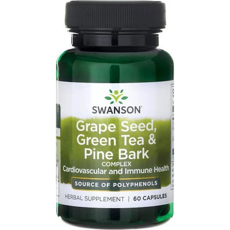 Swanson Druivenpit, Groene Thee & Pijnboomschors Complex 60 caps