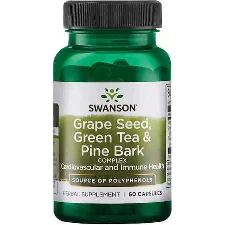 Swanson Druivenpit, Groene Thee & Pijnboomschors Complex 60 caps