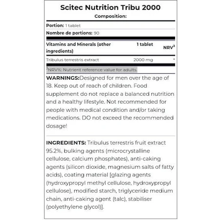 Scitec Nutrition Tribu 2000mg Libido & Testosterone Boosting Supplement 90 tabs