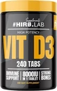Hiro.Lab Vitamin D3 Vitamin for Immune System Strengthening &amp; Egg Health 8000iu 240 Tablets