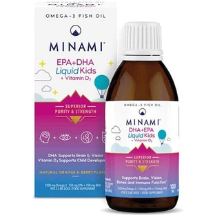 Minami Kids DHA+EPA Fish Oil Suitable for Kids 100ml Orange Fruit