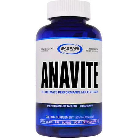 Gaspari Nutrition Anavite Multivitamină pentru Energie & Întărirea Sistemului Imunitar 180 Tablete