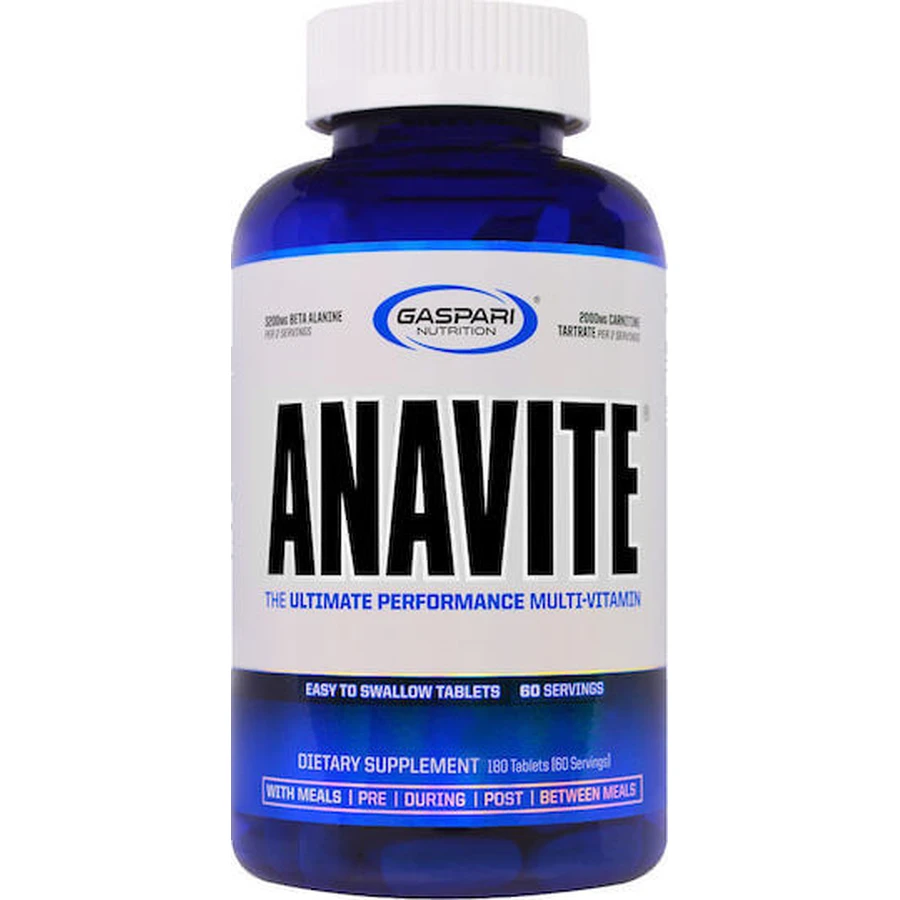 Gaspari Nutrition Anavite Multivitamină pentru Energie & Întărirea Sistemului Imunitar 180 Tablete