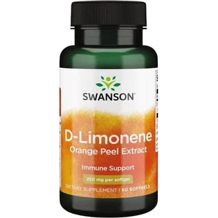 Swanson D-Limonene Extracto de cáscara de naranja 250 mg Suplemento para reforzar el sistema inmunitario 60 cápsulas blandas