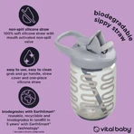 Tasse anti-gaspillage avec paille 350ml fraise Earthsmart Vital Baby