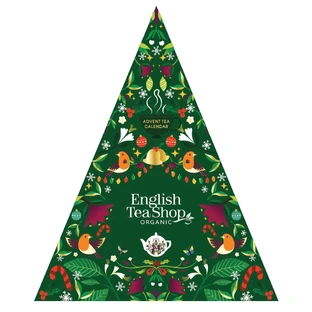 English Tea Shop Organic set, adventskalender, groene driehoek, biopiramidethee, 13 smaken, 2g x 25 builtjes
