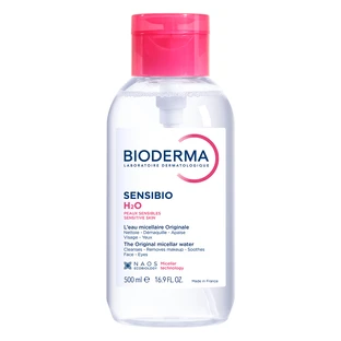 Bioderma Sensibio H2O, eau micellaire, peaux sensibles, avec distributeur, 500 ml
