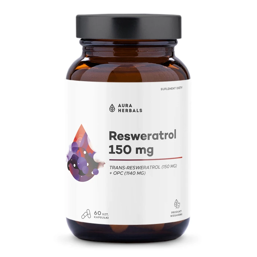 Aura Herbals Resveratrol 120 mg, 60 Kapseln